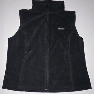 Columbia Womens Black Full Zippered Fleece Vest with Zippered Pockets Size 2X